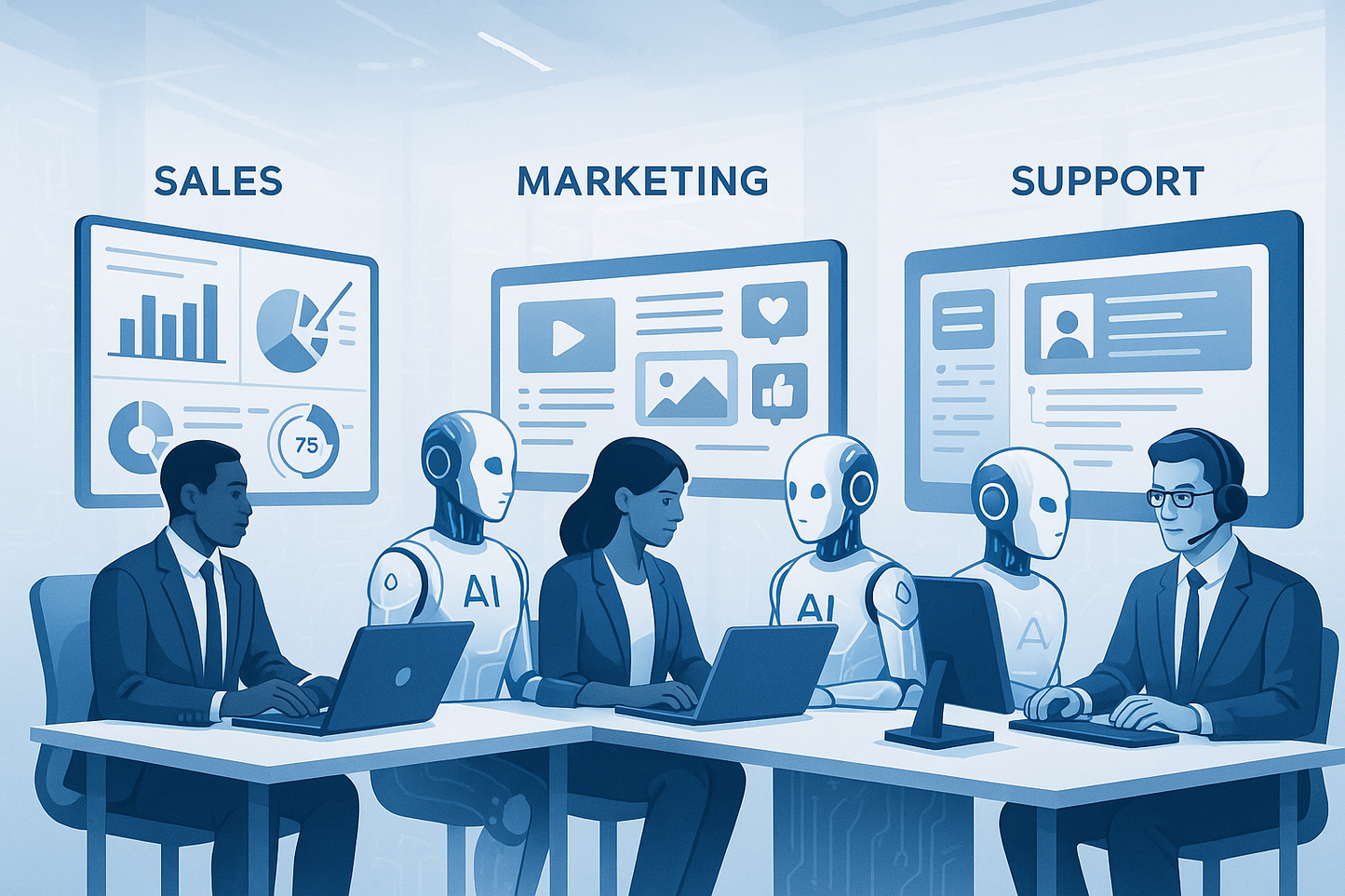 SmartAI Team – Sales, Marketing & Support Agents