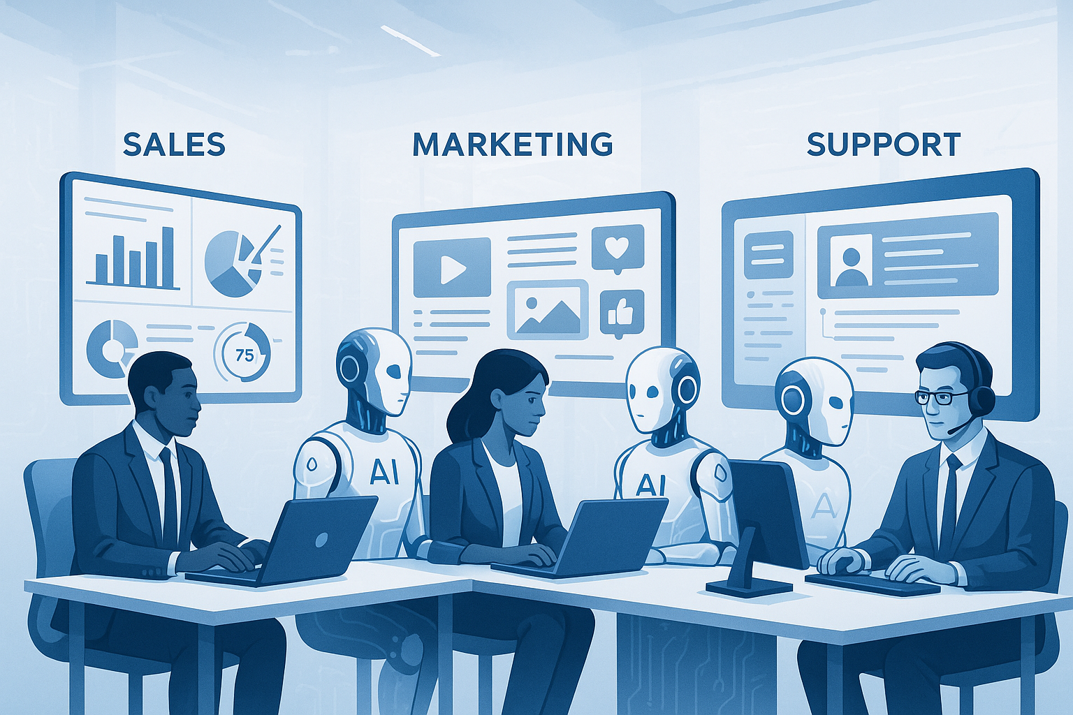 SmartAI Team – Sales, Marketing & Support Agents